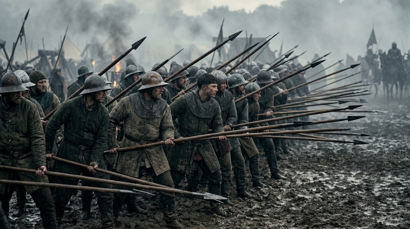 The Pike - Formation Fighting Perfected - The King (2019), Kingdom of Heaven style cinematic historical scene