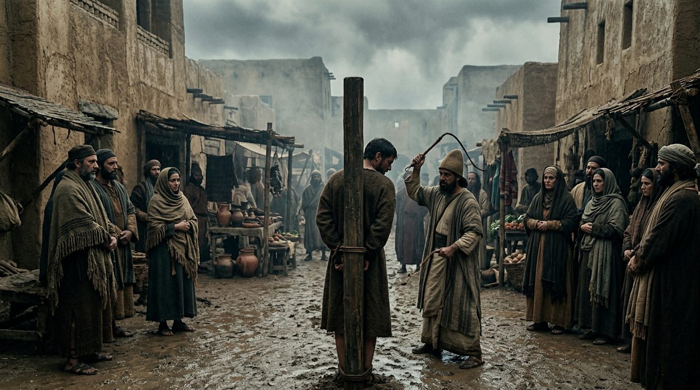 7. Public Flogging in Babylonian Markets: Shame and Pain Combined - Historical illustration