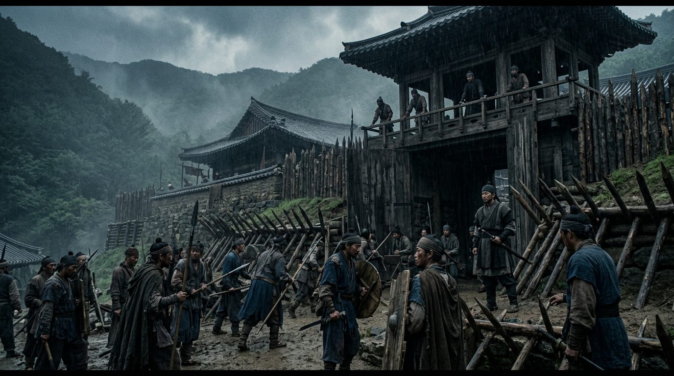 6. Korean Nobi Turned Buddhist Temple Into Fortress - Historical illustration