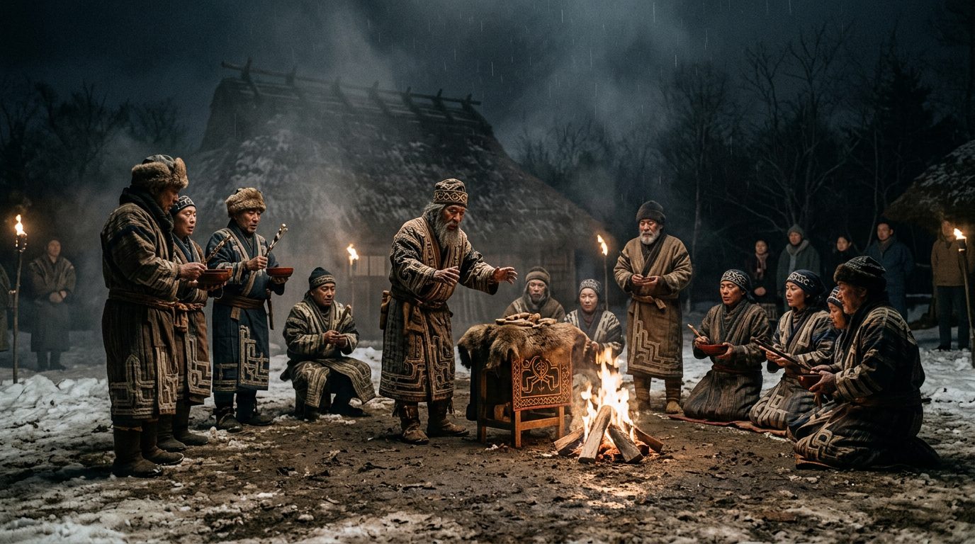 5. Ainu Bear Ceremony Chants Encoded Divine Negotiations - Historical illustration