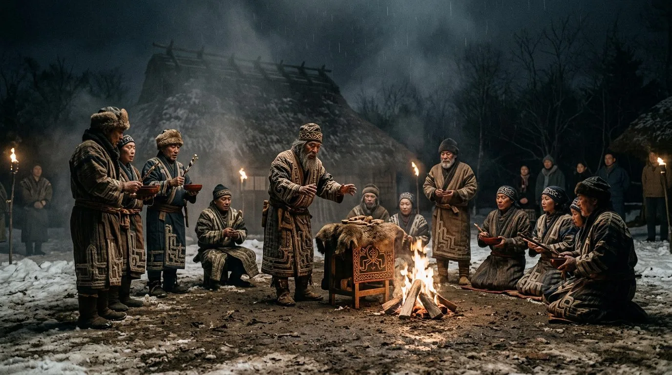 5. Ainu Bear Ceremony Chants Encoded Divine Negotiations - Historical illustration