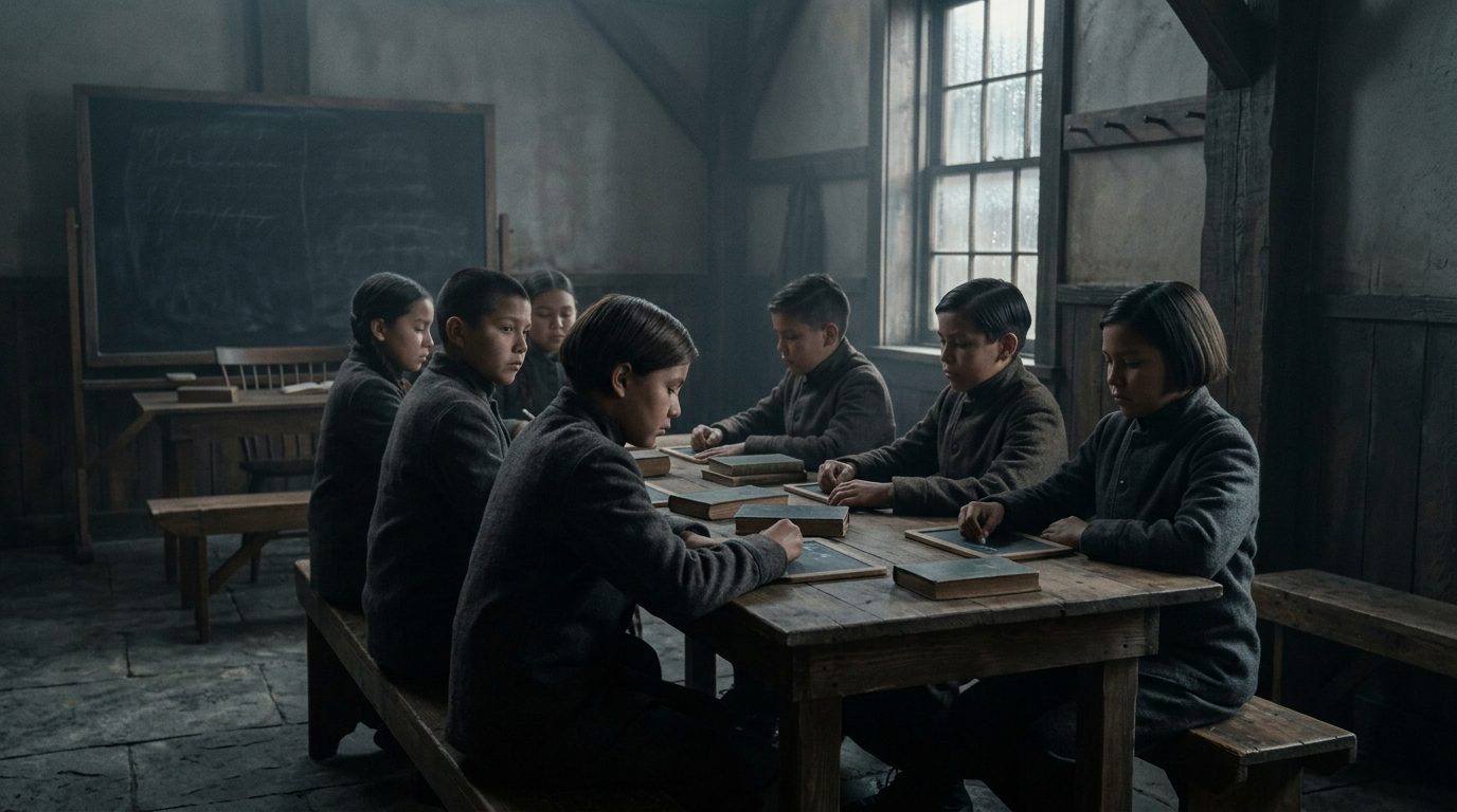 10. Osage Cosmology Nearly Died in Boarding Schools - Historical illustration