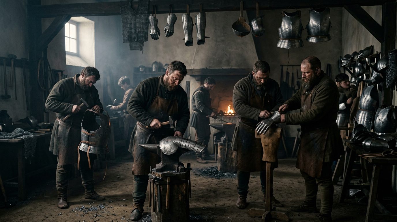 5. Milan Armor Guild – Plate Armor Revolutionaries - Historical illustration
