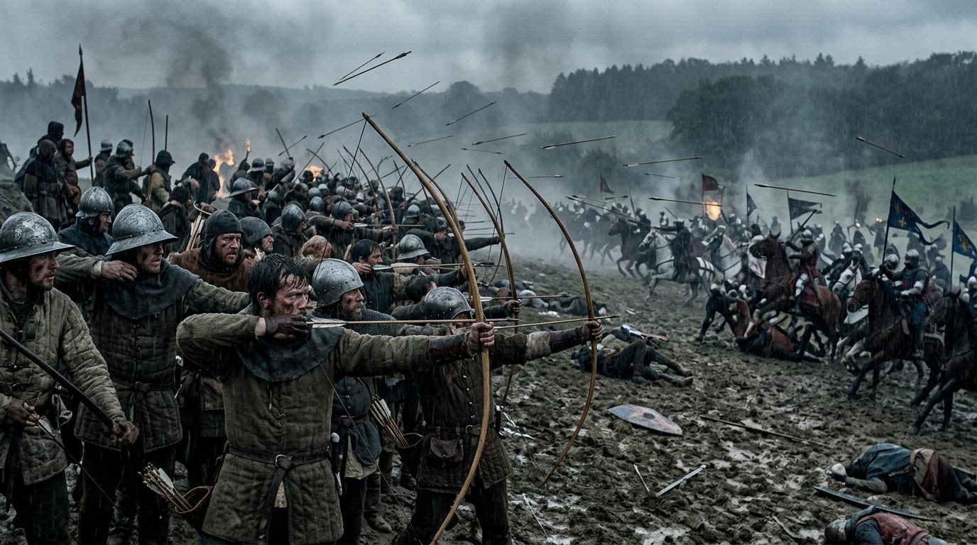 6. The Longbow: Democracy on the Battlefield - Historical illustration