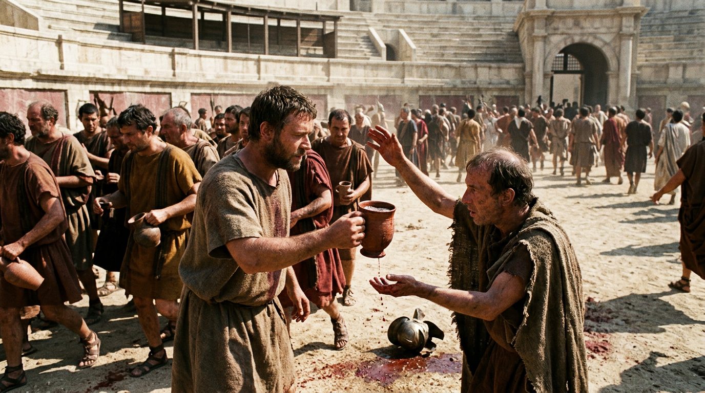 2. Gladiator Blood Sold as Medicine for Epilepsy - Historical illustration
