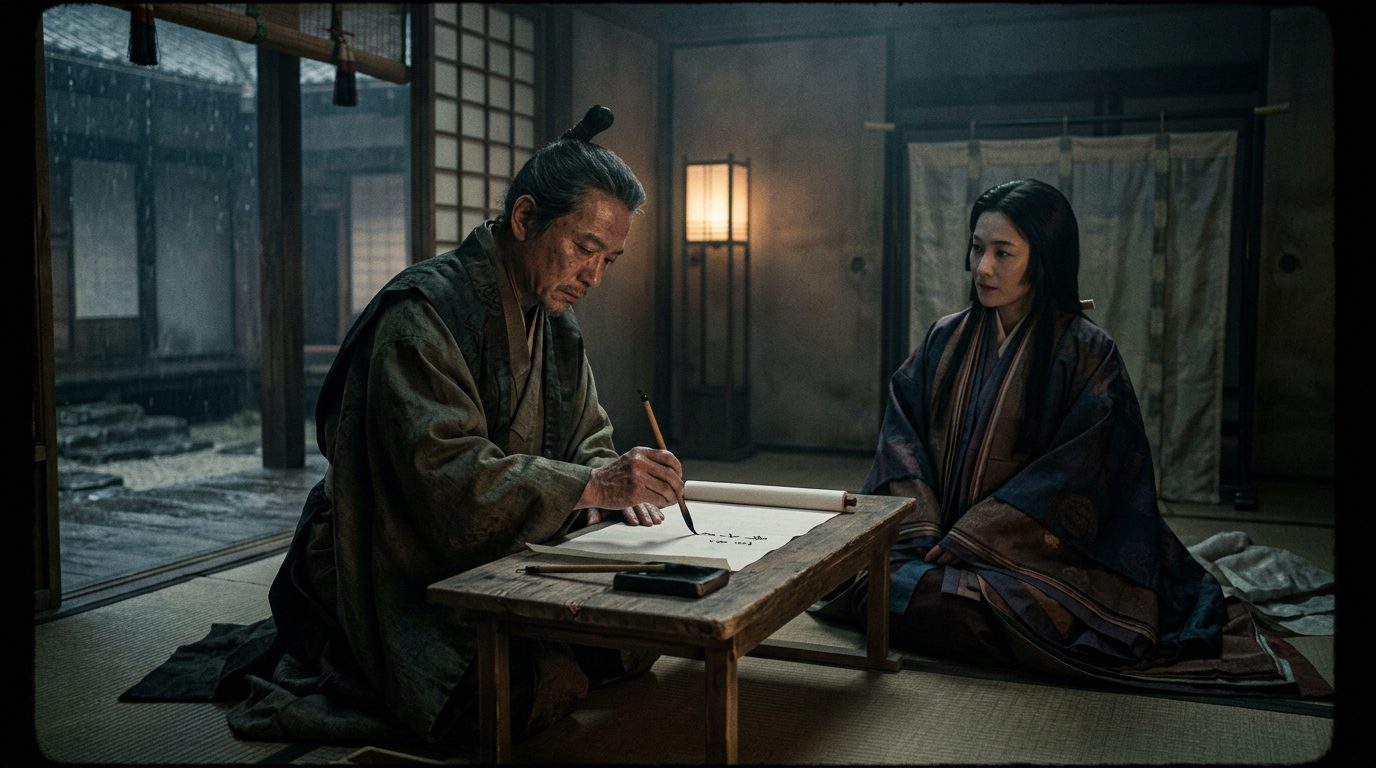 5. The Tale of Genji Used Poetry as Medieval Japanese Courtship - Historical illustration